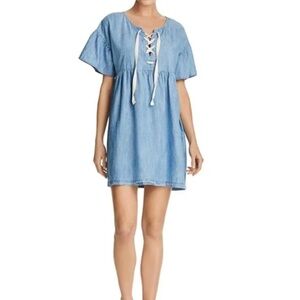 Joie YENVY Lace-Up Chambray Babydoll Dress, size small, gently used condition